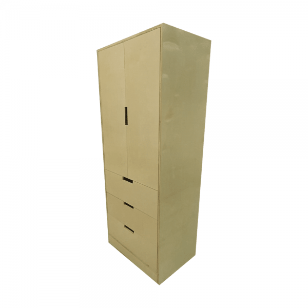 UBS Freestanding tall birch veneer plywood wardrobe with drawers 800mm Wardrobes 5