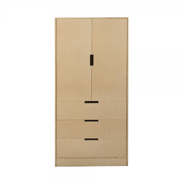 UBS Freestanding tall birch veneer plywood wardrobe with drawers 800mm Wardrobes 4