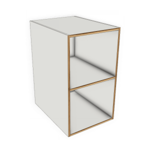 Open Fixed Shelf Storage Kitchen Base Cabinet 450mm Exposed Edge Modular Kitchen