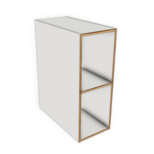 Open Adjustable Shelf Storage Kitchen Base Cabinet 300mm Exposed Edge Modular Kitchen
