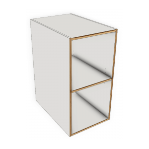 Open Adjustable Shelf Storage Kitchen Base Cabinet 400mm Exposed Edge Modular Kitchen