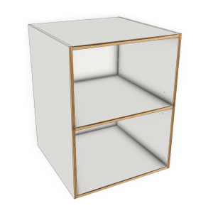 Open Adjustable Shelf Storage Kitchen Base Cabinet 600mm Exposed Edge Modular Kitchen