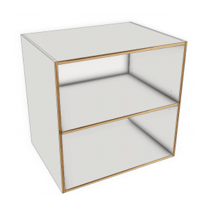 Open Adjustable Shelf Storage Kitchen Base Cabinet 800mm Exposed Edge Modular Kitchen