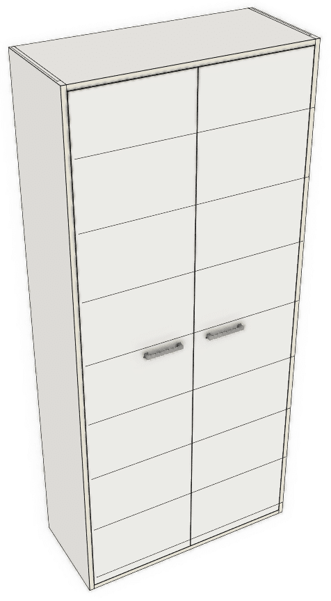 UBS Tall 2-door shoe-shelf Cabinet 800mm Wardrobes 6