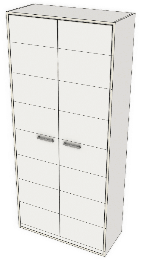UBS Tall 2-door shoe-shelf Cabinet 800mm Wardrobes 7