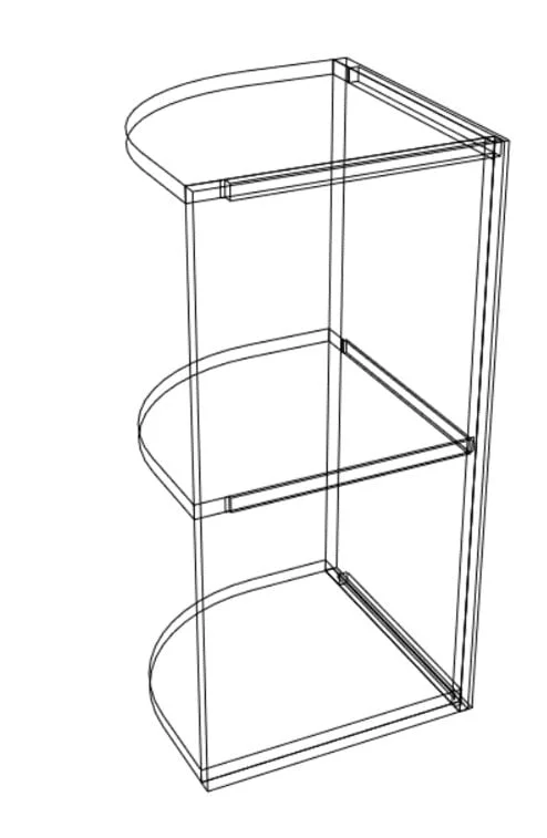 Plywood Corner round wall mounted shelf Furniture 7