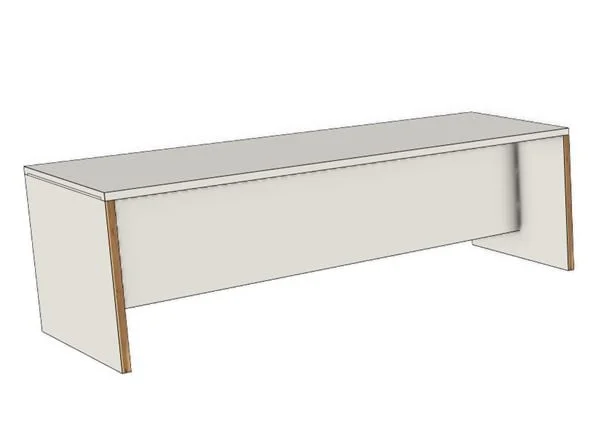 Plywood Coffee Table 1200W x 460D x 395H Furniture 4