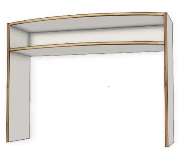 Plywood free-standing console 1200H x 395 x 395mm Furniture 3