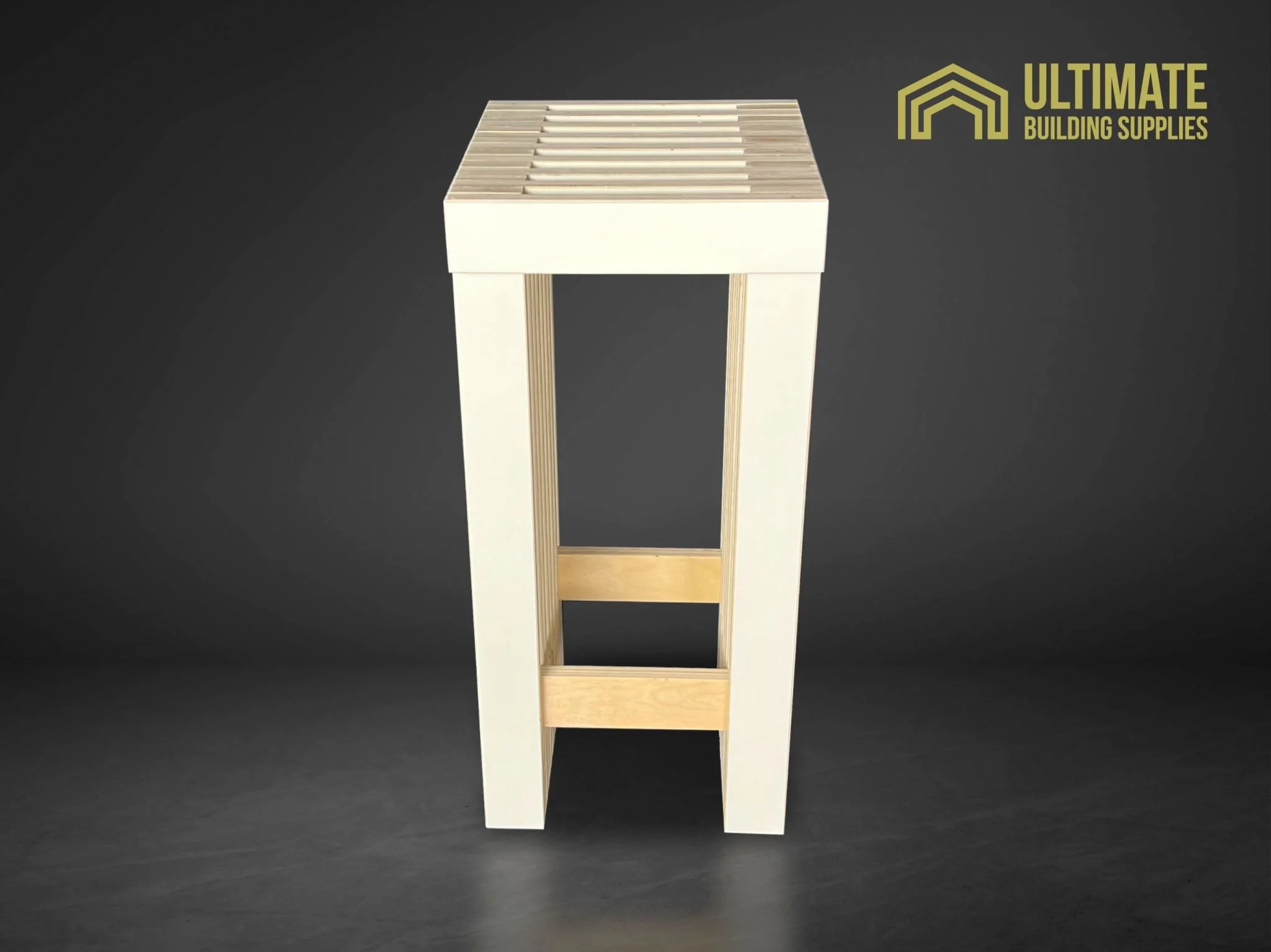 Plywood Tall Stool Chairs Set of two Furniture 8