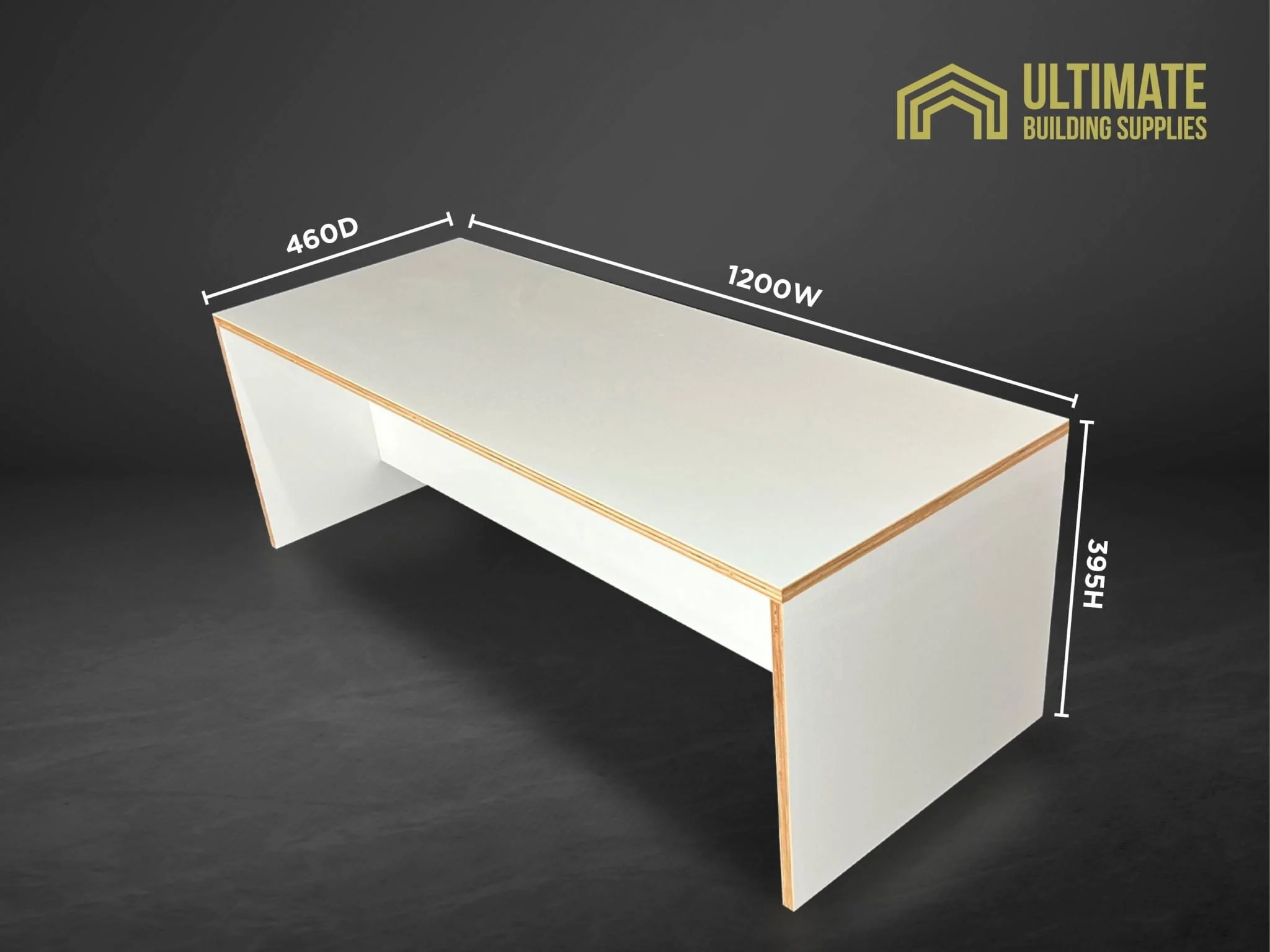 Plywood Coffee Table 1200W x 460D x 395H Furniture 6