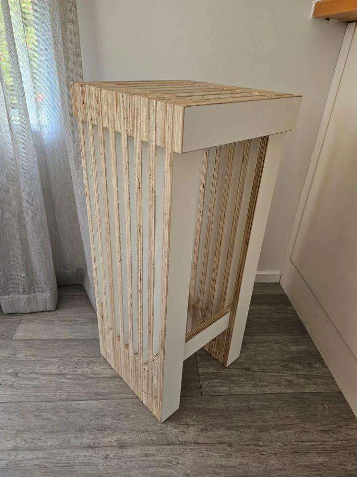 Plywood Tall Stool Chairs Set of two Furniture 4