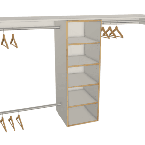 Open Shelving Two Single Hanging Spaces Wardrobe Wardrobes