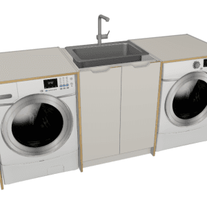 Basic Laundry With Under Bench Machine Cabinets Laundries 3