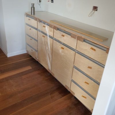 Ply wood cabinet and drawer set