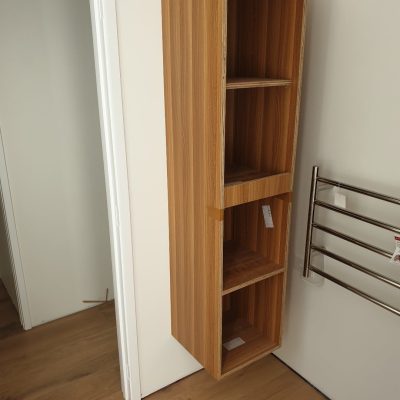 Wall mounted plywood storage cabinet